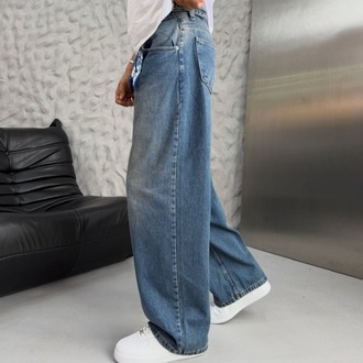 Fular Detaylı baggy Jean Pantolon