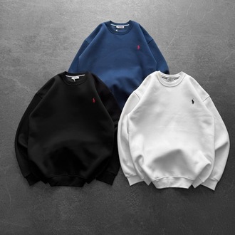Nakışlı üç iplik şardonlu oversize sweat