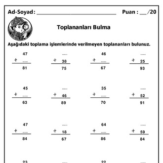 10 adet 2.Sınıf Toplananları Bulma İşlemleri - Hemen İndirilebilir
