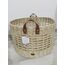 45x30 cm deri kulplu sepet