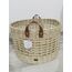 45x30 cm deri kulplu sepet