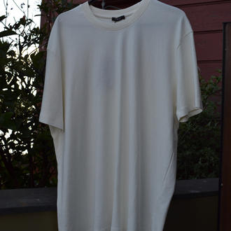 Massimo Dutti Oversize Basic Tişört Krem | Premium Günlük Şıklık