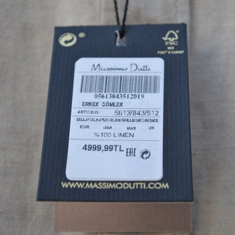 Massimo Dutti %100 Keten Erkek Gömlek Krem – Premium Yazlık
