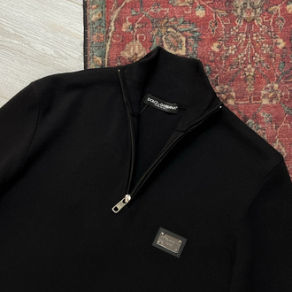 DOLCE GABBANA HALF ZİP TRİKO KAZAK
