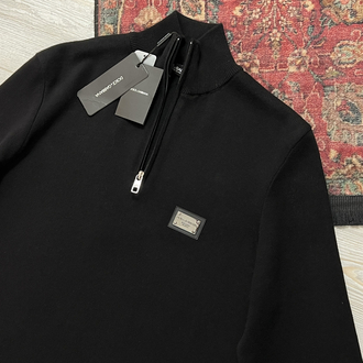 DOLCE GABBANA HALF ZİP TRİKO KAZAK