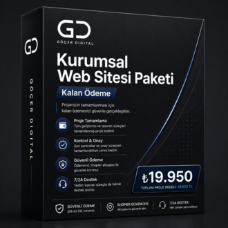 Kurumsal Web Sitesi Paketi - Kalan Ödeme