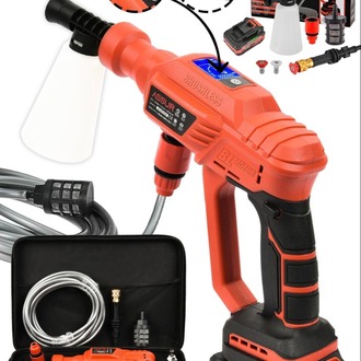 Assur 21V Kömürsüz Motor Yüksek Basınçlı Akülü Oto Araba Yıkama Makinesi Şarjlı