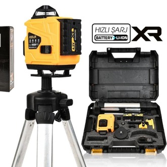 Assur Profesyonel 360° 16 Köşe Otomatik Hizalama Tripod'lu Lazer Metre Hizalama