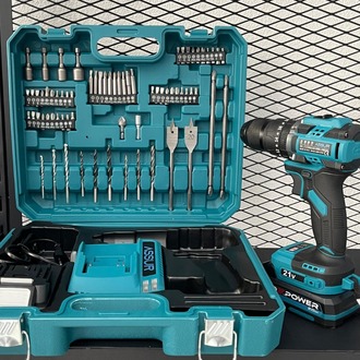 Pro 21V Çift Akü Çelik Mandren Kömürsüz Motor Darbeli Şarjlı Matkap Akülü Vidalama