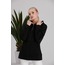 Basic Siyah Kapüşonlu Hırka Sweatshirt