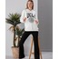 Ucla Baskılı Beyaz Kapüşonlu Sweatshirt