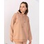 Basic Camel Kapüşonlu Sweatshirt