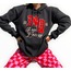 Siyah Ng Baskılı Kapüşonlu Kolej Sweatshirt