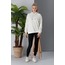 Basic Beyaz Kapüşonlu Sweatshirt