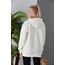 Basic Beyaz Kapüşonlu Sweatshirt