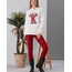 Beyaz Oakland Baskılı Kapüşonlu Kolej Sweatshirt