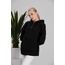 Basic Siyah Kapüşonlu Hırka Sweatshirt