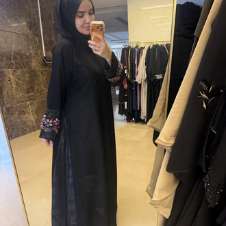 Çiçek abaya şal takım