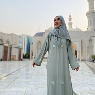 Mavi Dubai abaya şal takım