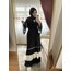 Siyah beyaz PİLİSE ABAYA