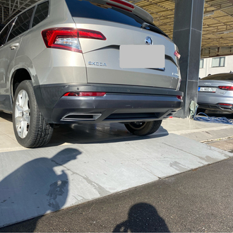 Skoda Karoq 2018-2021 TEK ÇIKIŞ görünüm difüzör