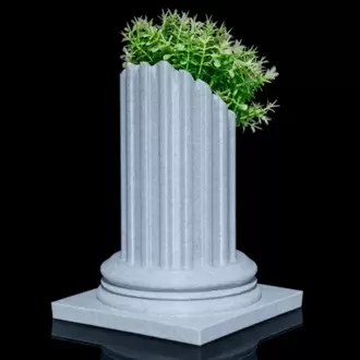 Pillar Ruins 3D Baskı Dekoratif Saksı