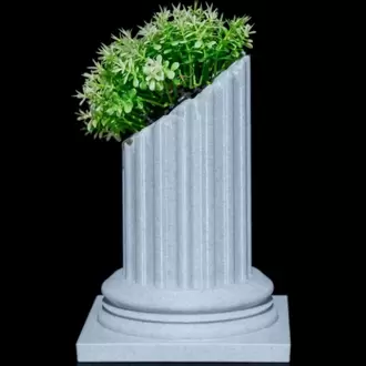 Pillar Ruins 3D Baskı Dekoratif Saksı