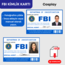 Anında İndirilebilir | Yazdırılabilir Cosplay FBI Rozeti  - Replika Özel Kimlik Kartı 