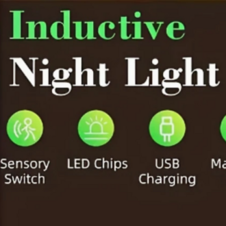 30cm USB Şarj Edilebilir LED Hareket Sensörlü Gece Lambası – Akıllı Işık, Akıllı Konfor!