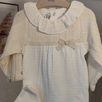 Kız Bebek Authentıc Tulum Ekru Renk Mevsimlik Tulum (0-6 Ay)