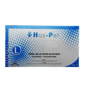 Has-Pet Vinil Eldiven Pudrasız-100 Adet (L BEDEN)