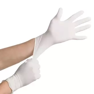 Dolphin Latex Tek Kullanımlık Pudralı Muayene Eldiven L - Beyaz
