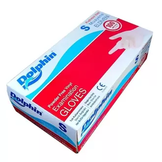 Dolphin Beyaz Vinil Eldiven Pudrasız (s) Beden
