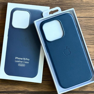 İphohe Deri Kılıf MagSafe Destekli Natural Mavi