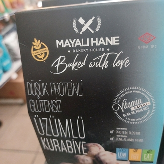 mayalıhane düşük proteinli üzümlü kurabiye