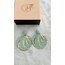 Mint yeşili küpe