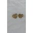 Gold Renk Kabartmalı Kalp Küpe