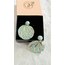 Mint yeşili küpe