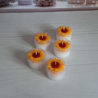 KD381- Mika Kutu Ayçiçeği Mum