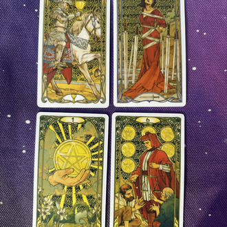 Golden Art Nouveau Tarot (metal kutu)