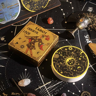 Gold foil tarot- yuvarlak kartlar 