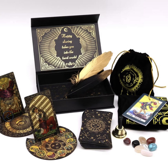 Gold Foil orijinal dev tarot seti 