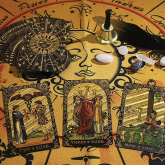 Gold foil güneş serisi siyah-gold tarot