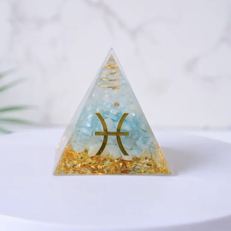 Burçlar (zodiac) kristal enerji piramidi