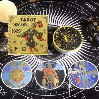 Gold foil tarot- yuvarlak kartlar 