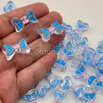 Fiyonk Mavi Model Plastik Boncuk 25Adet