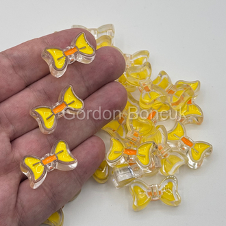 Sarı Fiyonk Model Plastik Boncuk 25Adet
