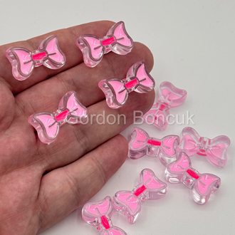 Fiyonk Pembe Model Plastik Boncuk 25Adet