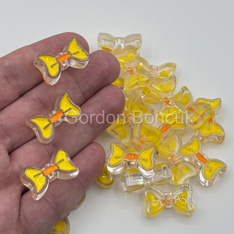 Sarı Fiyonk Model Plastik Boncuk 25Adet