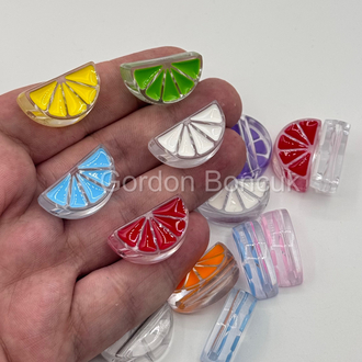 Limon Dilimi Plastik Boncuk 20Adet